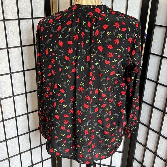 EUC Zadig & Voltaire Tender Print Long Sleeve Silk Blouse Size XS - Picture 3 of 14